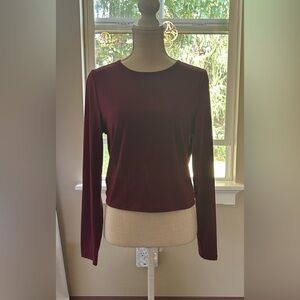Live In The Moment Cranberry Colored Top-Size L NWT🩷